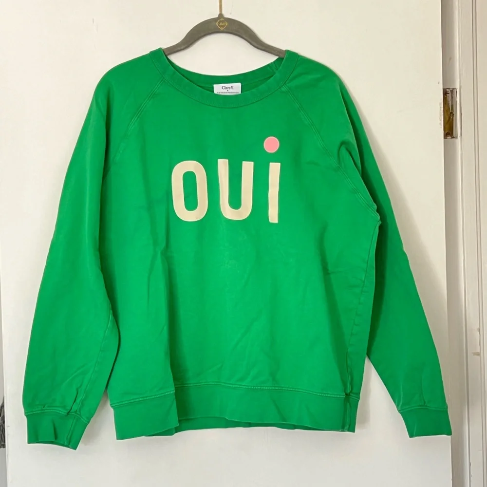 Anthropologie Green 'oui' Graphic Sweatshirt - Picture 5 of 10